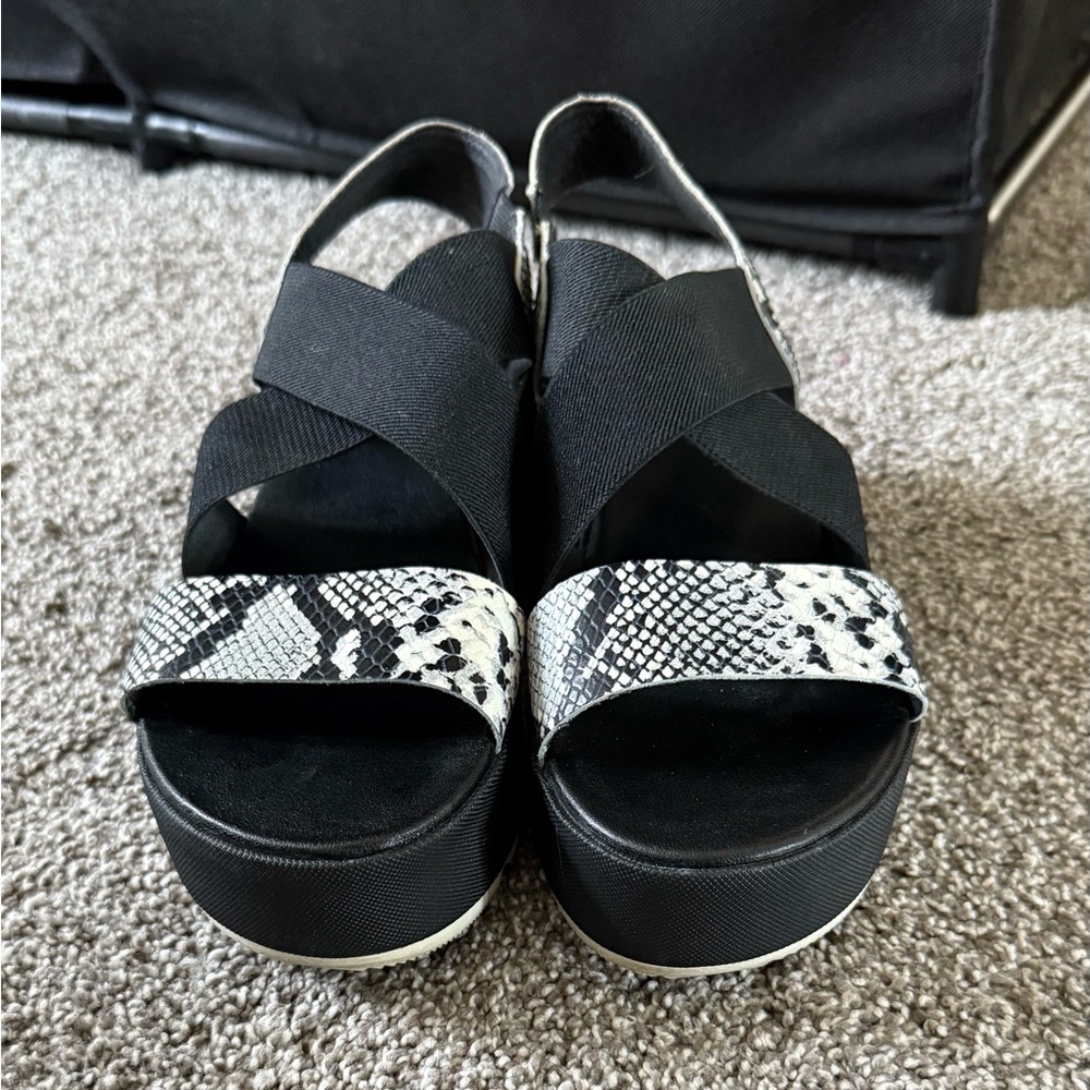 Sorel Crocodile Platform Sandals